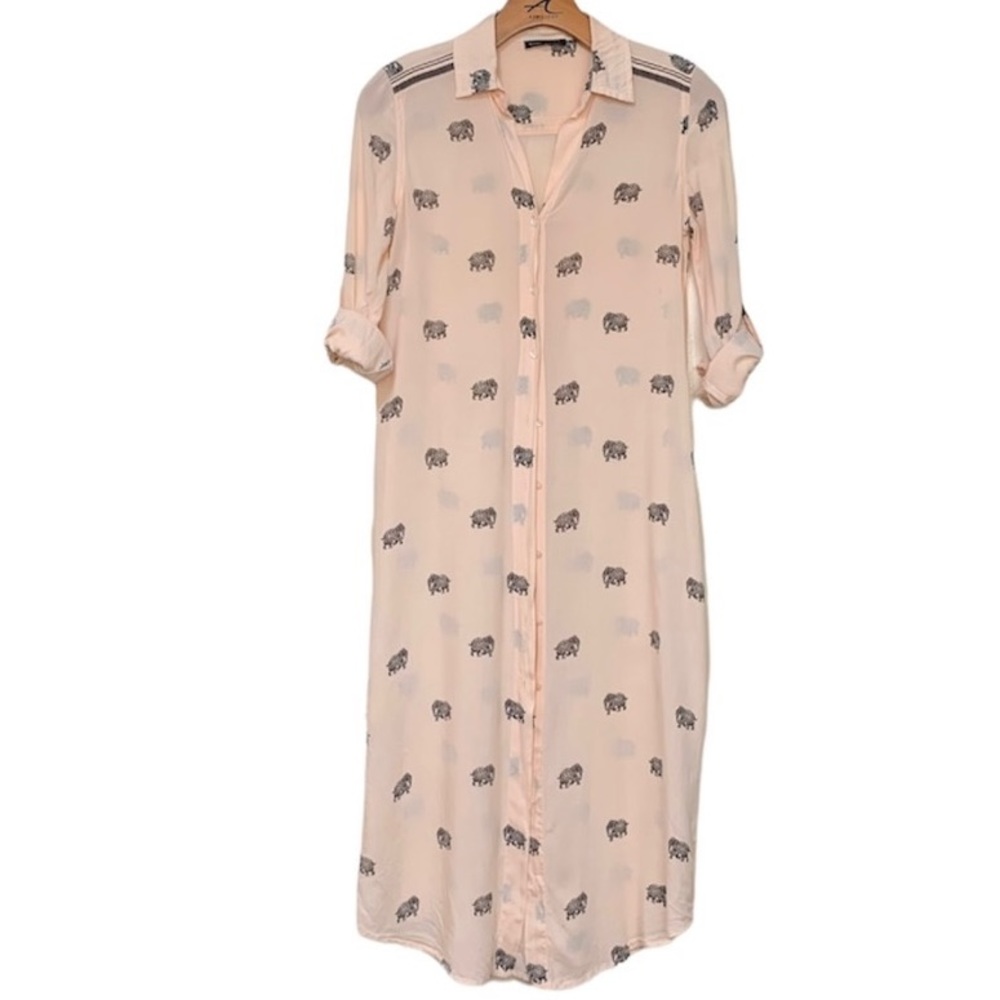 CHEMISTRY Peach Shirt Dress Loungewear Size XS